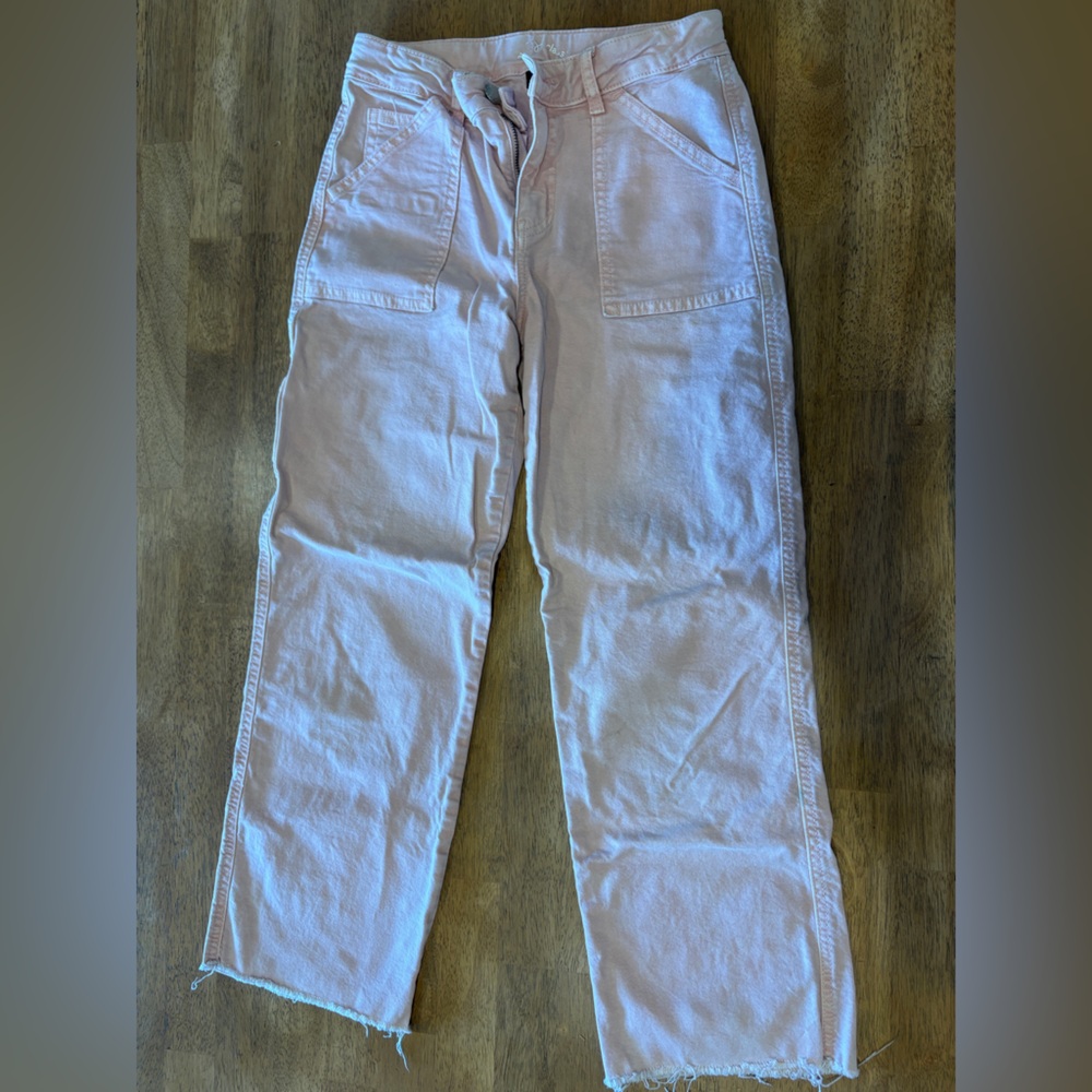 Art Class Pale Pink Cropped Jeans